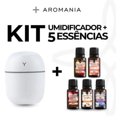 Imagem de Umidificador de Ar Aromatizador LED Silencioso USB 5 Essências 15ml Su