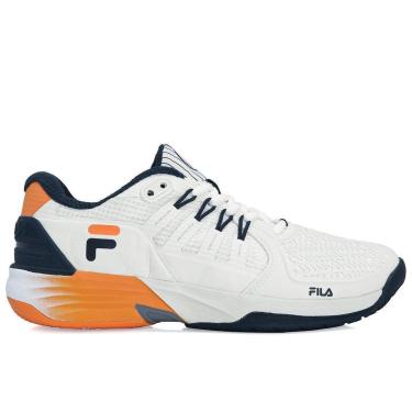 Imagem de Tênis Fila Float Verve Clay Branco Laranja e Marinho-Masculino
