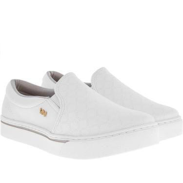 Imagem de Slip On Via Marte Matelassê Pespontos Branco - 38-Feminino