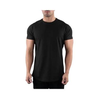 Imagem de Camiseta Masculina De Verão Em Algodão, Manga Curta, Casual, Para Acad