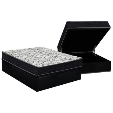 Imagem de Cama Box Baú CRC Casal +Colchão Espuma Baú: D45 Ortobom Airtech 150 Corano Gray Ortobom...