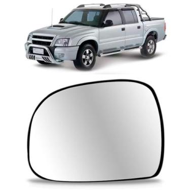 Imagem de Lente Espelho Retrovisor S10 Blazer 1995 1996 a 2012 Prata - METAGAL 2