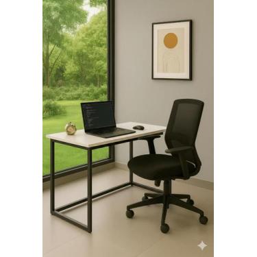 Imagem de Escrivaninha Estudo Dobrável Articulada Compacta 80cmx45cm Branco - CS
