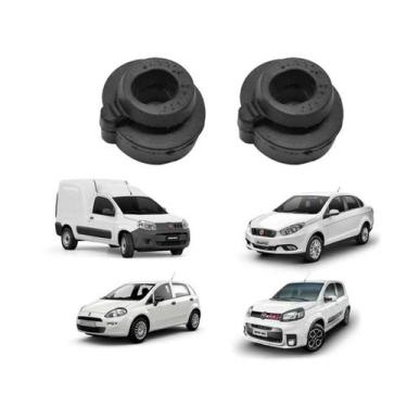 Imagem de Par Coxim Fixação Radiador Fiat Mobi Linea Siena 2008 2021
