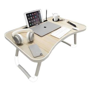 Imagem de Suporte Notebook Café Manhã Tipo Bandeja Dobrável Cor Bege - Kadê