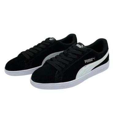 Imagem de Tênis Puma Smash Casual Masculino, 40, Preto, Branco