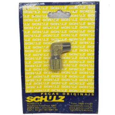 Imagem de Cotovelo de latao 1/8 npt para tubo 1/4 schulz