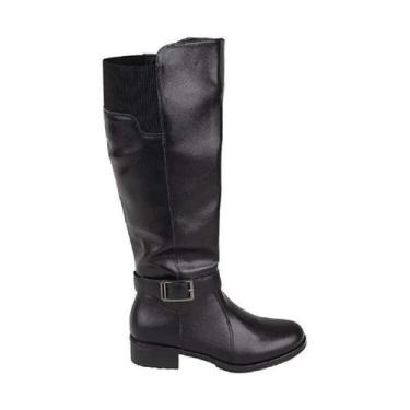 Imagem de Bota Cano Longo Mooncity Montaria Feminino - Preto, 36