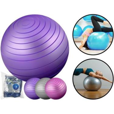 Imagem de Bola Plástica Grande Inflável Para Exercícios Ginástica Yoga Pilates A