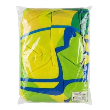 Imagem de Bandeira Capô Carro Rio 110x150 Tecido Verde Amarelo Azul - Senhor Pre