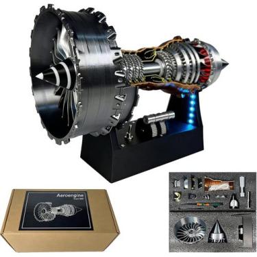 Imagem de Kit de Montagem LKJUYGE Motor Turbofan TR900 28 cm com LED