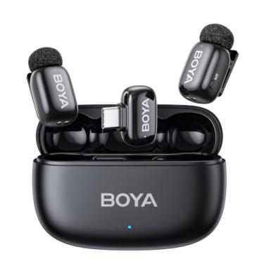 Imagem de Microfone Lapela Boya Mini-14 USB-C Sem Fio Preto, Áudio Profissional Gravações e Lives, Compativel Dispositivos USB-C, Discreto e Portátil, Ideal para Profissionais e Criadores de Conteúdo