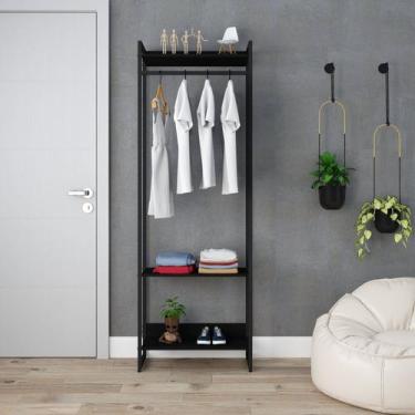 Imagem de Estante Closet Arara Industrial 3 Prateleiras 187x60cm Dynamica Yescas