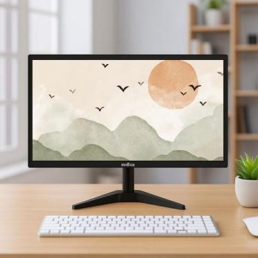 Imagem de Monitor LED HD 20 Polegadas Tela 16:9 Conexão HDMI VGA 5ms para PC Esc