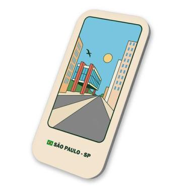 Imagem de Imã Avenida Paulista Masp São Paulo Brasil 3x6cm De Metal - M-Planner