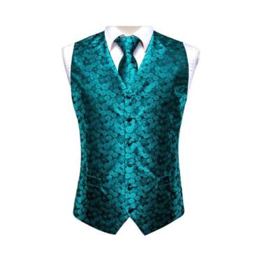 Imagem de Colete De Casamento Masculino Com Estampa Paisley Floral, Conjunto De 