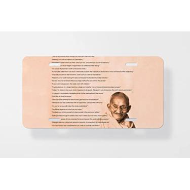 Imagem de Capa para placa de carro Gandhi Poster - Capa para placa de carro - Capa de moldura para placa de carro - 15 x 30 cm