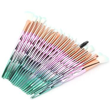 Imagem de Pincel de maquiagem, conjunto de pincéis de sombra incluindo 20 pçs pincéis de maquiagem escova de cabelo não é fácil cair para casa para viajar para o trabalho para a vida