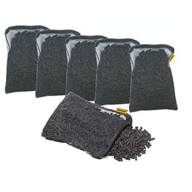 Imagem de Aquapapa Pellets de carvão ativado de 2,7 kg em 6 sacos de malha para aquários de peixes