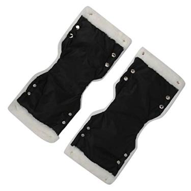 Imagem de Luvas para carrinho de bebê, luvas confortáveis e quentes, impermeáveis para carrinhos, mantêm o calor e protegem os carrinhos de mão (Preto)