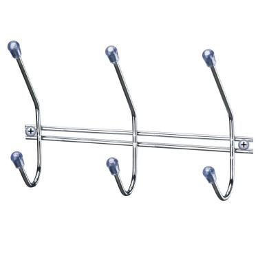 Imagem de Cabideiro Social em Aço cromado Utimil com 3 Ganchos – 19,7 cm