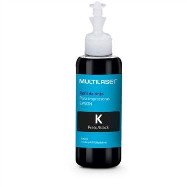 Imagem de Refil De Tinta Preto Multilaser Rf005 Para Impressora Epson 100Ml