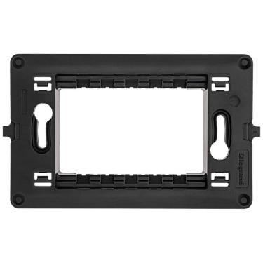 Imagem de Suporte para Placa 4x2 Legrand Pial Plus+ - para até 3 Módulos - Preto - 612122NT