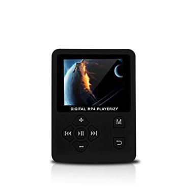Imagem de MP3 Player portátil de música MP4, MP3 HiFi Player suporta até 32 GB, suporta proporção FM, gravação, livro TXT E (preto)