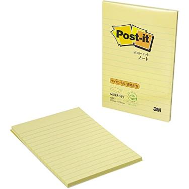 Imagem de Bloco de notas pautado Post-it 3M, 150 mm x 100 mm, 50 páginas, amarelo, 660RP-50Y