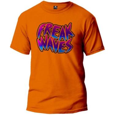 Imagem de Camiseta Freak Waves Adulto Camisa Manga Curta Premium 100% Algodão Fr