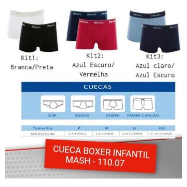 Imagem de Kit 10 Cuecas Boxer Infantil Mash Algodão Cotton Mash 110.07