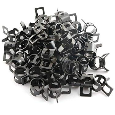 Imagem de LQ Industrial Clipe de mola de 8 mm, 50 peças, 8 mm, preto, tipo de faixa de mola de aço de manganês, fixador para mangueira de combustível, tubo de água, tubo de ar