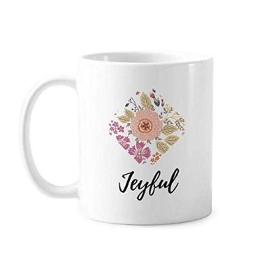 Imagem de Caneca de cerâmica para pintura de plantas de flor de dália cerâmica xícara de café e porcelana