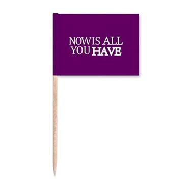 Imagem de Now Is All You HAVE Art Deco Presente Fashion Palito de Dentes Marcadores Decoração de Festa