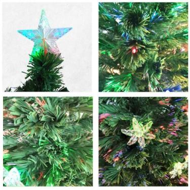Imagem de Árvore De Natal Fibra Ótica Bivolt 90cm 12 Leds Com Enfeite - Wincy