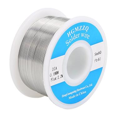 Imagem de (0.8mm-0.1kg) - HGMZZQ 60/40 Tin Lead Solder Wire with Rosin for Electrical Soldering 0.031 inch(0.8mm-0.1kg)