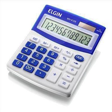 Imagem de Calculadora De Mesa 12 Dígitos Azul Mv-4125 Elgin 24458
