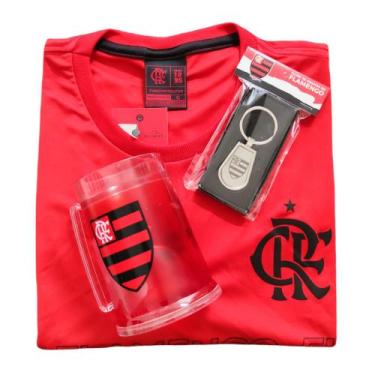 Imagem de Kit Flamengo Oficial - Camisa Raise + Caneca + Chaveiro