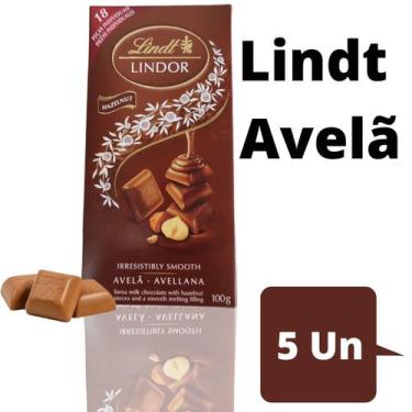 Imagem de Chocolates Lindt Lindor Singles Milk Avelã 100G Kit Com 5