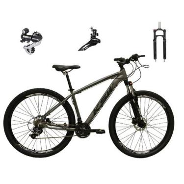 Bicicleta Aro 29 Alfameq ATX 27v Hidráulico K7 e Trava Preto com