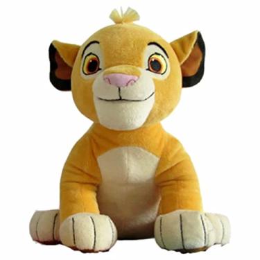Imagem de Brinquedo de pelúcia do leão desenho animado sentado Simba macio presente de pelúcia 26 cm