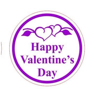 Imagem de Carimbo de estoque de auto-tinta Happy Valentines Day Ideal 400R