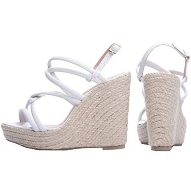 Imagem de Sandália Anabela Torricella Casual Branca Cor:Branco;Tamanho:36