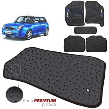 Imagem de Jogo de Tapete Carpete Tevic Pinado Lifan 320 2008 09 10 11 12 Impermeável Lavável Logo Bordado 5 Peças