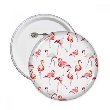 Imagem de Estampa de flamingo, rosa, branco, broches, emblema, decoração de roupas, 5 peças, presente