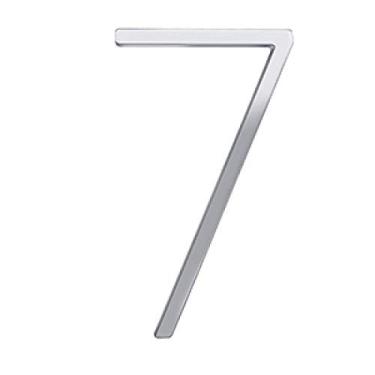 Imagem de Placa de casa flutuante 3D de 12,7 cm, placa de porta número dígitos para casa ao ar livre endereço caixa de correio grande placa 0-9, liga de prata, montagem com parafuso, antiferrugem, durável