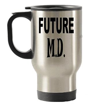 Imagem de Future M.D.Gifts – Caneca de viagem Future Doctor – Copos isolados para viagem – Ideias de presente para mulheres ou homens – Presentes para uma formatura – para aniversário de Natal