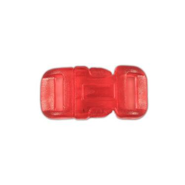 Imagem de Fivelas de liberação lateral transparentes curvadas – Fivelas de plástico com fecho lateral de 1,27 cm em 8 cores transparentes – Ótimo para joias artesanais, bolsas, coleiras de animais de estimação e projetos de artesanato (vermelho transparente, pacote com 20)