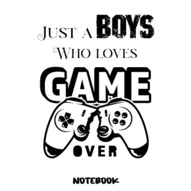 Imagem de Notebook - Just a boy who loves game 26: Quotes College Ruled Journal_6in x 9in x 114 Pages