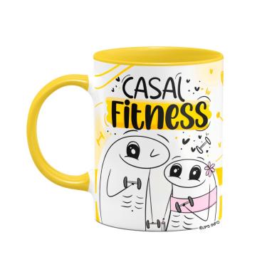 Imagem de Caneca Flork Namorados - Casal Fitness - B-Yellow